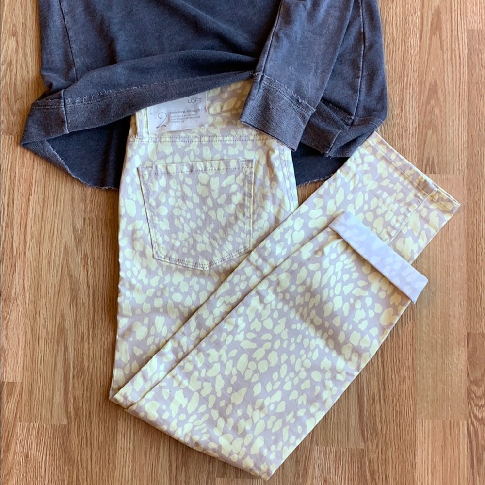 LOFT leopard pants